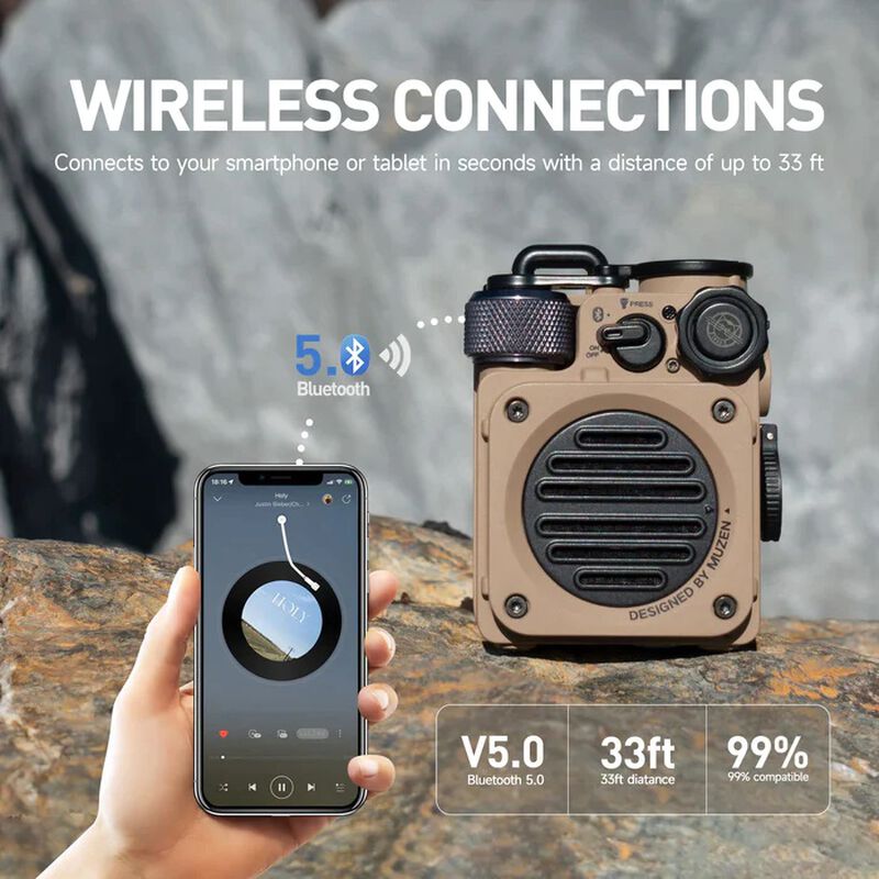 Muzen Wild Mini Rugged Outdoor Speaker | Desert, , large image number 1